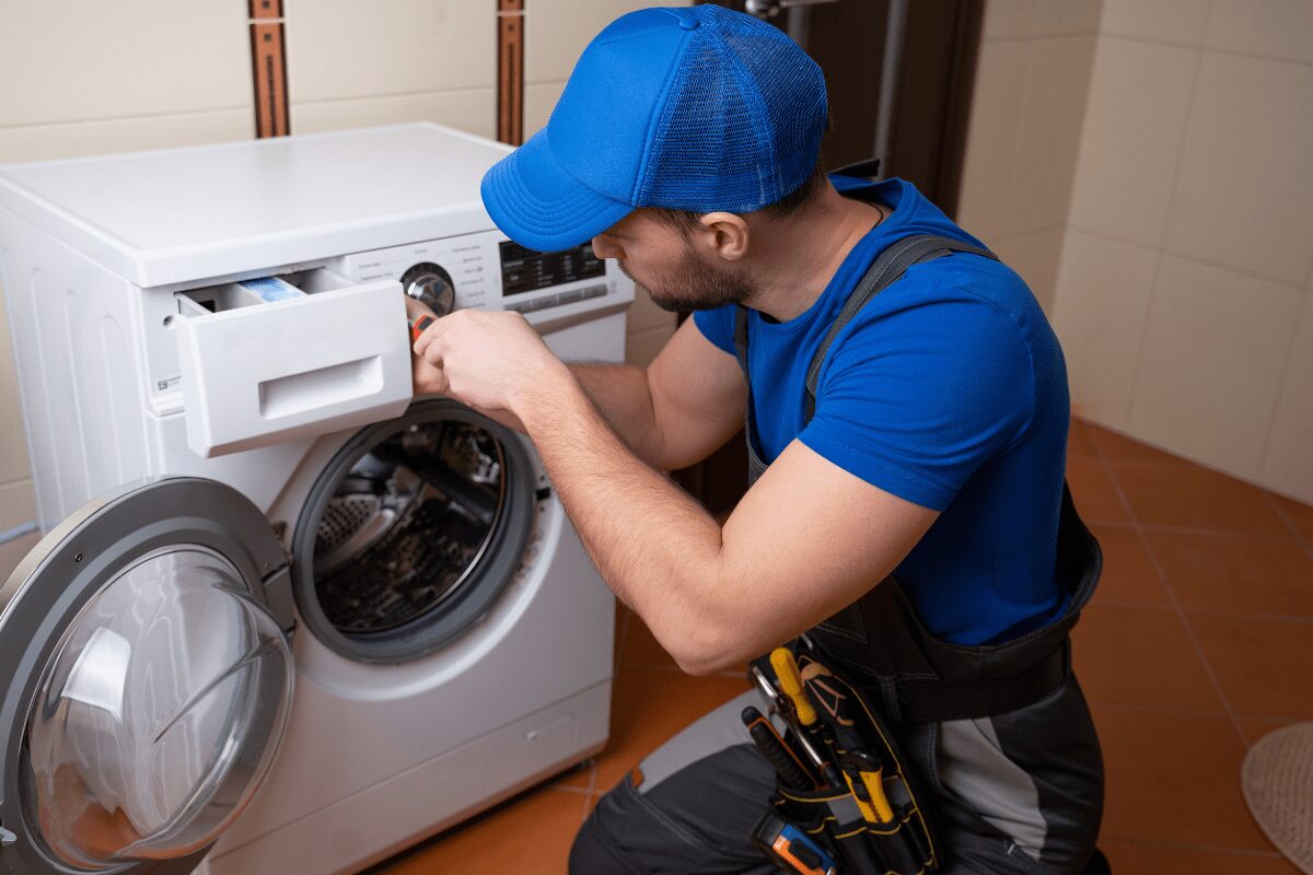 Évacuation de machine à laver bouchée
